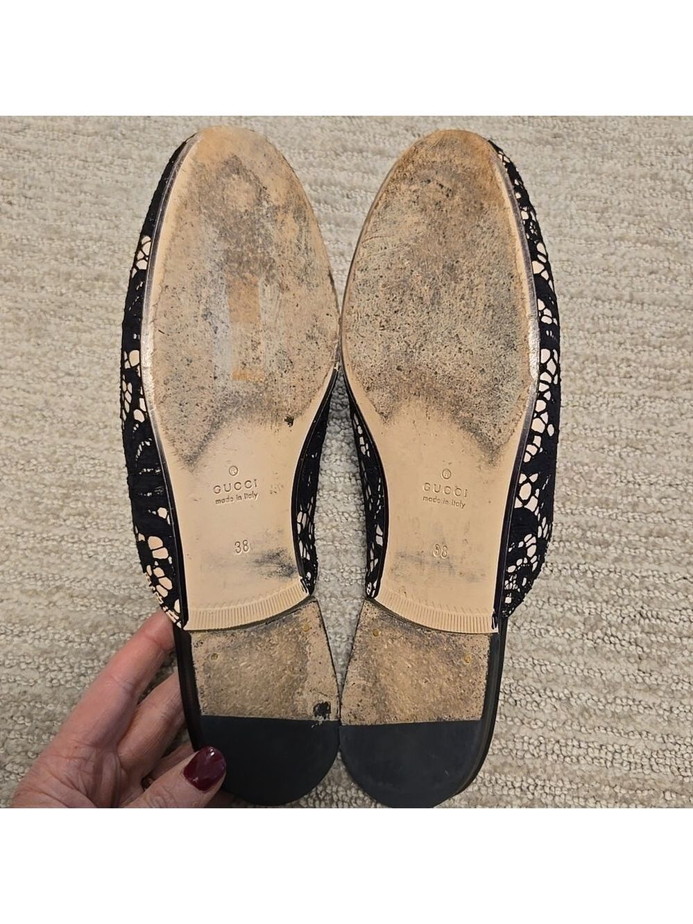 Gucci Princetown Black Lace Mules - Picture 11 of 12